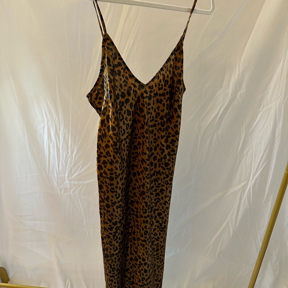 A New Day Brown Leopard Print Slip Dress